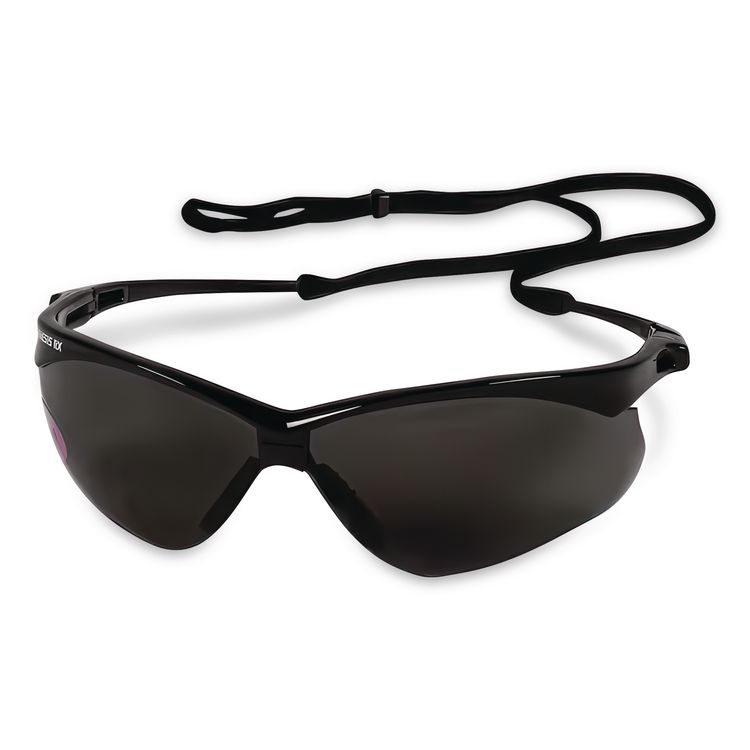 Nemesis Readers Safety Glasses, 2.0+ Diopter, Black Half Frame, Smoke Dual Lens