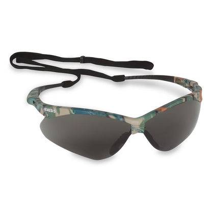 Nemesis Safety Glasses, Camo Half Frame, Smoke Dual Lens
