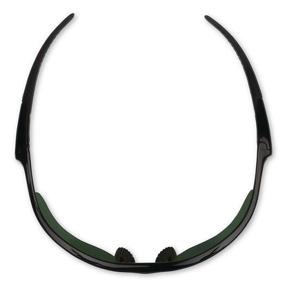 Nemesis Safety Glasses, Black Half Frame, Green Shade 5 VLT Dual Lens