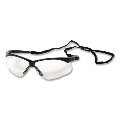 Nemesis Readers Safety Glasses, 2.5+ Diopter, Black Half Frame, Clear Dual Lens