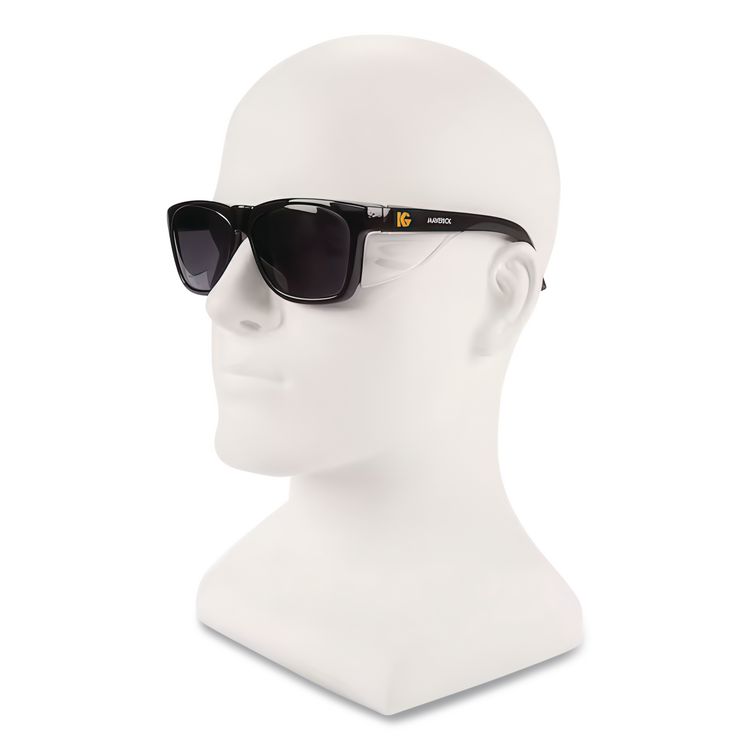Maverick Safety Glasses, Black Full Frame, Smoke Dual Lens, 12/Box