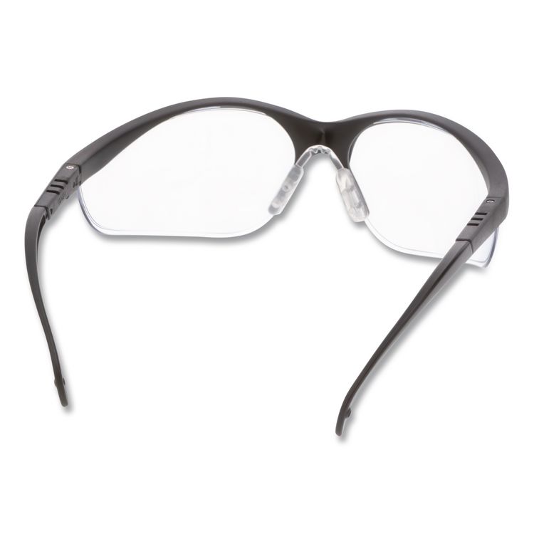 Klondike Magnifier Safety Glasses, 1.5+ Diopter, Black Half Frame, Clear Dual Lens