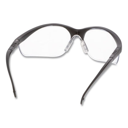 Klondike Magnifier Safety Glasses, 1.5+ Diopter, Black Half Frame, Clear Dual Lens