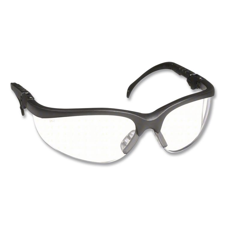 Klondike Plus Safety Glasses, Black Half Frame, Clear Dual Lens
