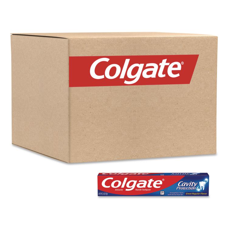 Cavity Protection Toothpaste, Regular Flavor, 2.5 oz Tube, 24/Carton