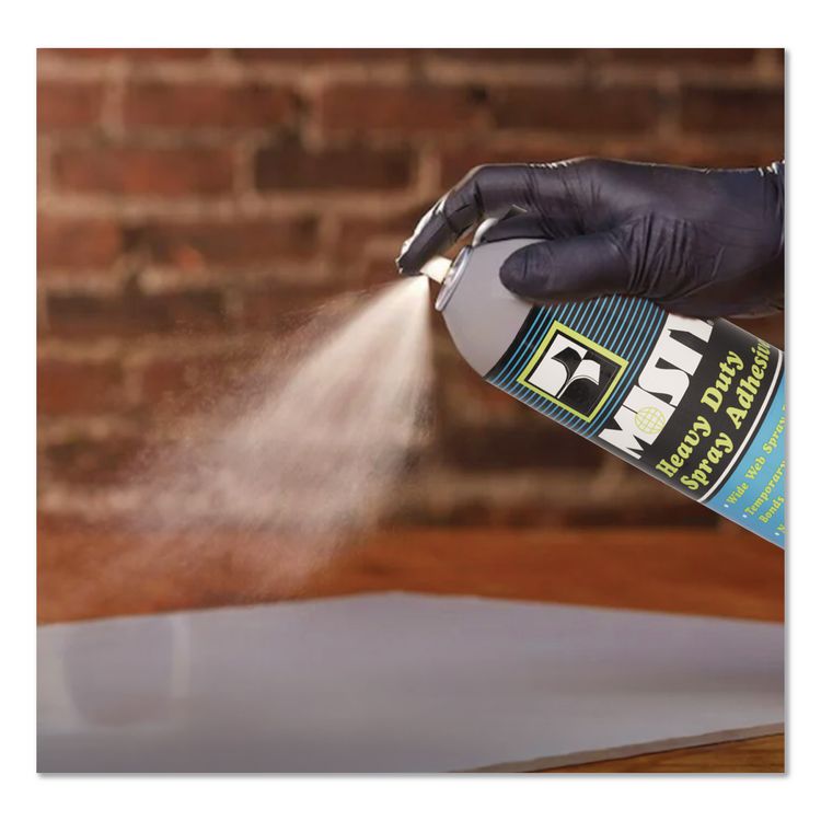 Heavy-Duty Adhesive Spray, 12 oz, Dries Clear, 12/Carton