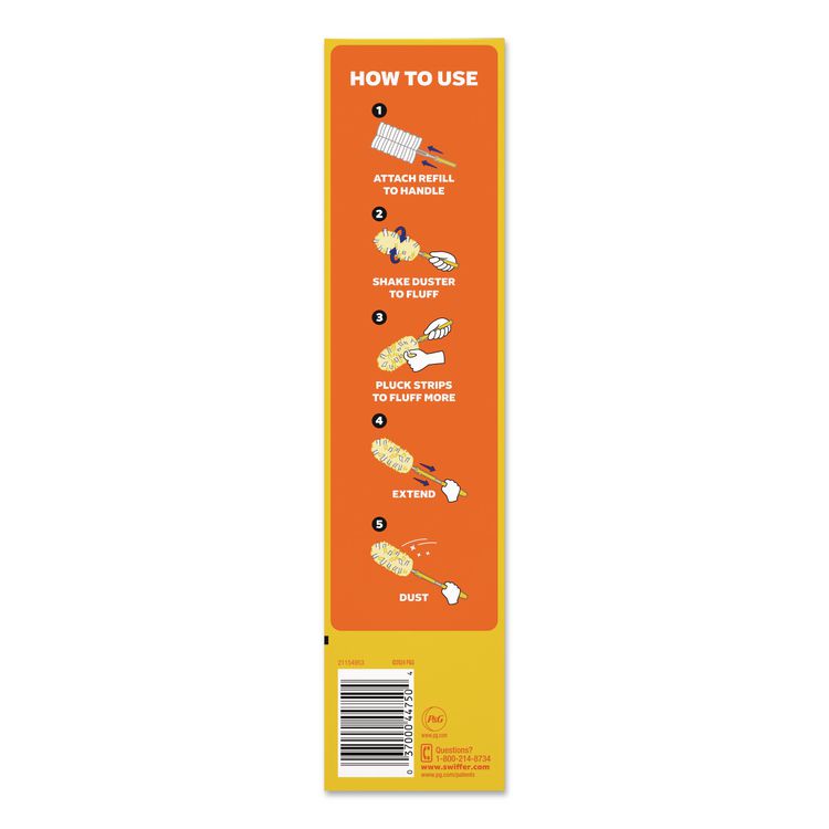 Heavy Duty Dusters with Extendable Handle, Plastic Handle Extends to 3 ft, 1 Handle and 3 Dusters/Kit, 6 Kits/Carton