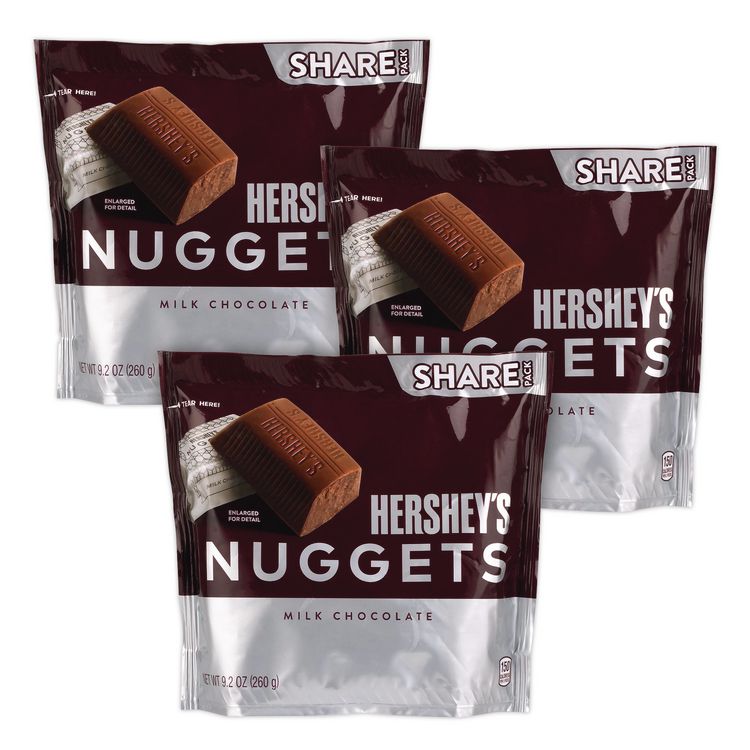 Nuggets Share Pack, Milk Chocolate, 9.2 oz Bag, 3/Pack
