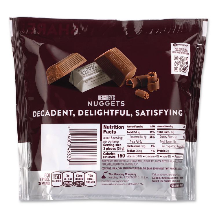 Nuggets Share Pack, Milk Chocolate, 9.2 oz Bag, 3/Pack