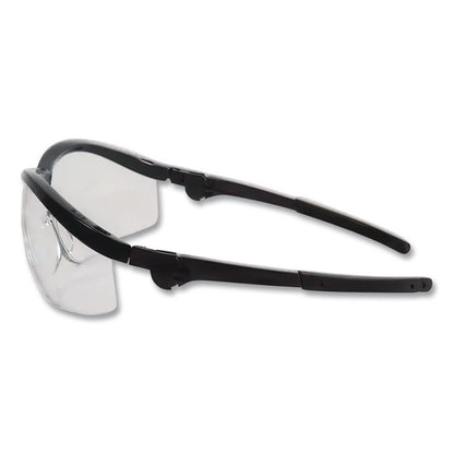 Storm Safety Glasses, Black Half Frame, Clear Single Lens, 12/Box