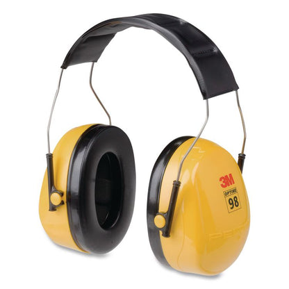 Optime 98 H9A Earmuffs, 24 dB NRR, Yellow/Black