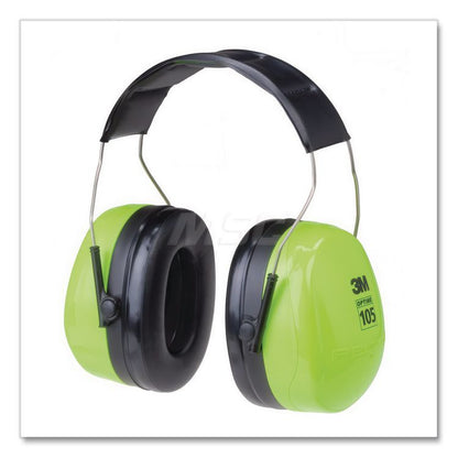 Optime 105 Earmuffs, 30 dB NRR, Hi-Viz Green