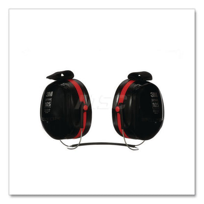 E-A-R Peltor OPTIME 105 Behind-The-Head Earmuffs, 29 dB NRR, Red/Black