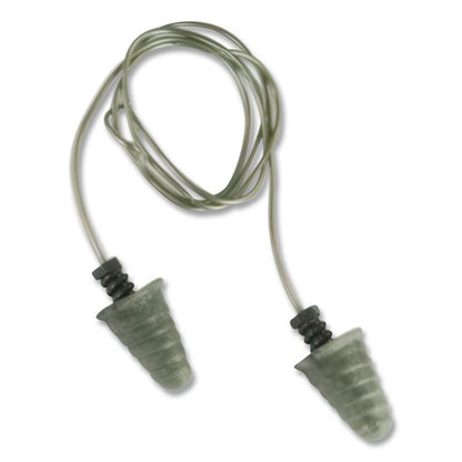 E-A-RSkull Screws Earplugs, Corded, Reusable, 32 dB NRR, One Size Fits Most, Silver Gray Threaded Bell Plugs, 120/Box