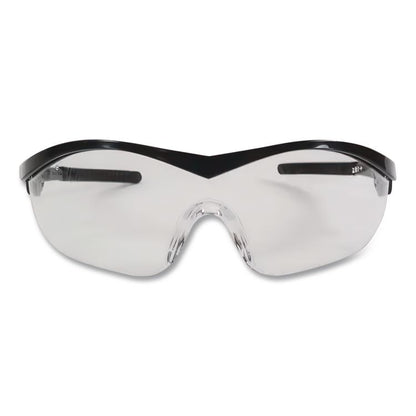 Storm Safety Glasses, Black Half Frame, Clear Single Lens, 12/Box