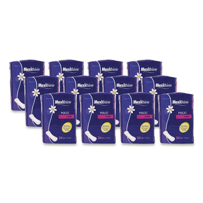 Super Maxi Pad, Super Absorbency, 22/Pack, 12 Packs/Carton