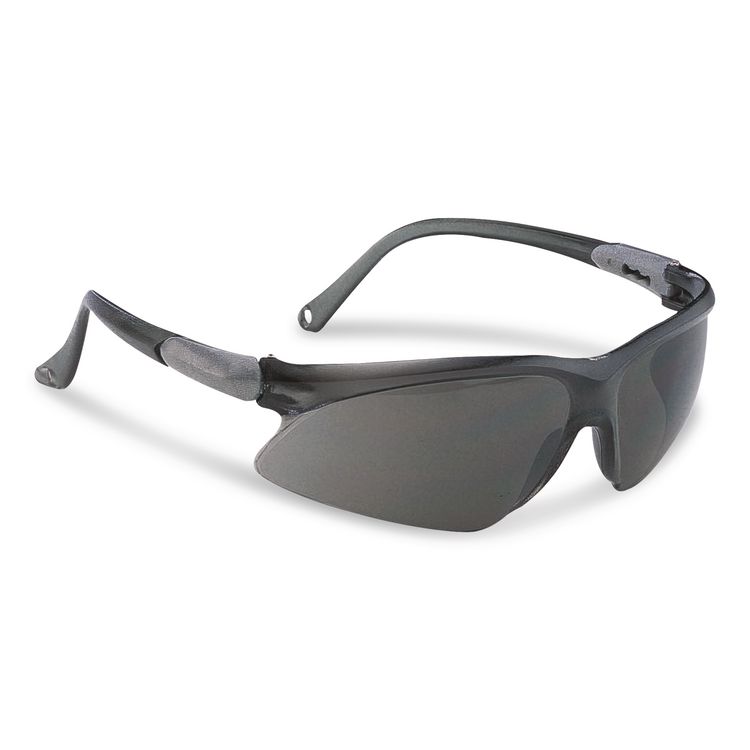 V20 Visio Safety Glasses, Black Half Frame, Black Dual I/O Lens