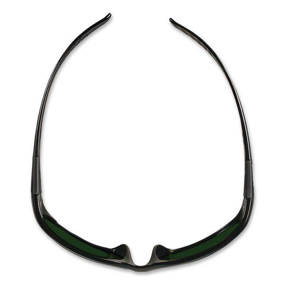 Hellraiser Safety Glasses, Black Full Frame, Green Shade 5 VLT Dual Lens