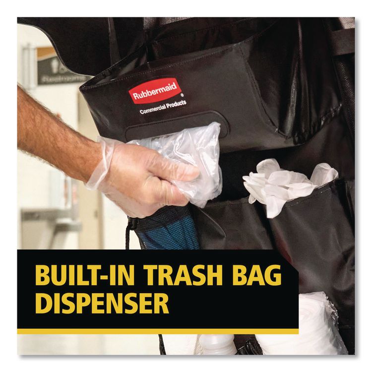 Tilt Truck Bag Organizer for Structural Foam and Rotomolded Tilt Trucks, 5.37 x 12, Black, 6/Carton