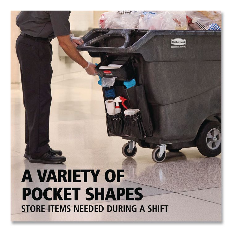 Tilt Truck Bag Organizer for Structural Foam and Rotomolded Tilt Trucks, 5.37 x 12, Black, 6/Carton