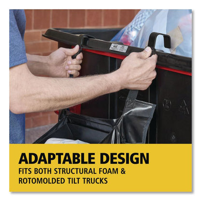 Tilt Truck Bag Organizer for Structural Foam and Rotomolded Tilt Trucks, 5.37 x 12, Black, 6/Carton
