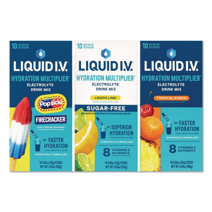 Hydration Multiplier Electrolyte Drink Mix Variety Pack, Assorted Flavors, Yields 16 oz per Stick, 30 Sticks/Carton