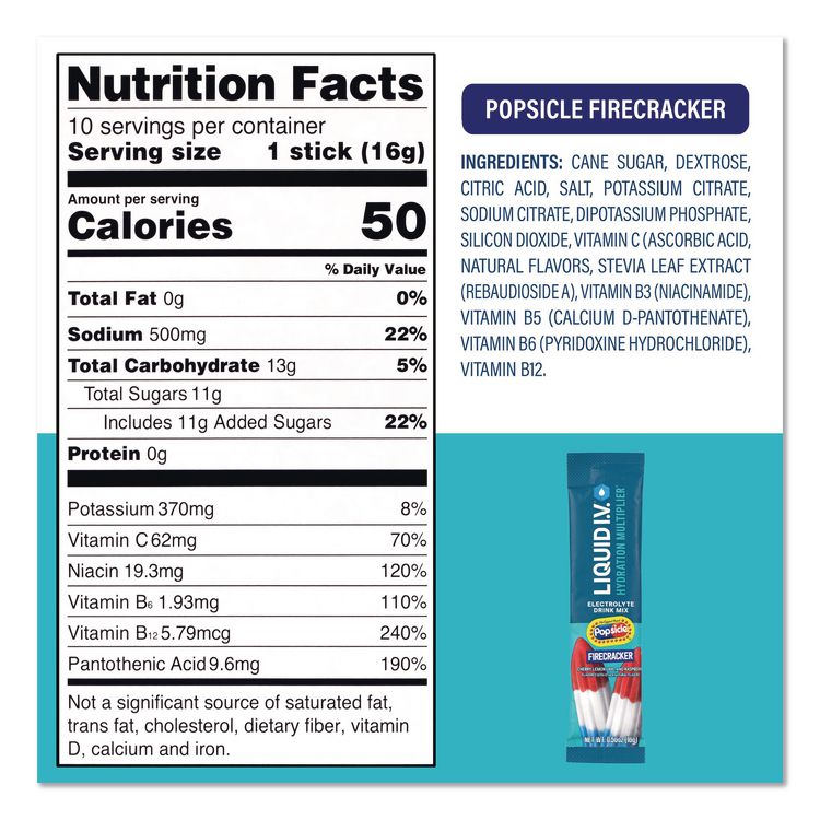 Hydration Multiplier Electrolyte Drink Mix Variety Pack, Assorted Flavors, Yields 16 oz per Stick, 30 Sticks/Carton