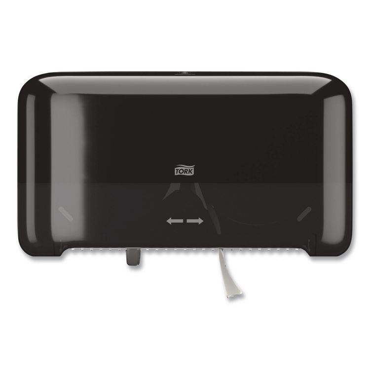 OptiServe Coreless Two-Roll Horizontal Bath Tissue Dispenser, 14.2 x 5.1 x 8.2, Black