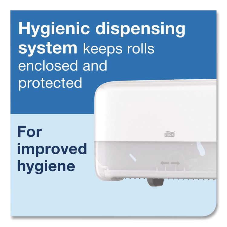 OptiServe Coreless Two-Roll Horizontal Bath Tissue Dispenser, 14.2 x 5.1 x 8.2, Black
