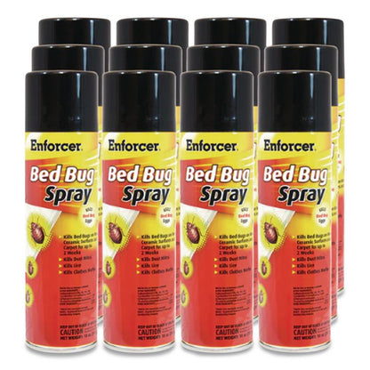 Bed Bug Spray, For Bed Bugs/Dust Mites/Lice/Moths, 14 oz Aerosol Spray, 12/Carton