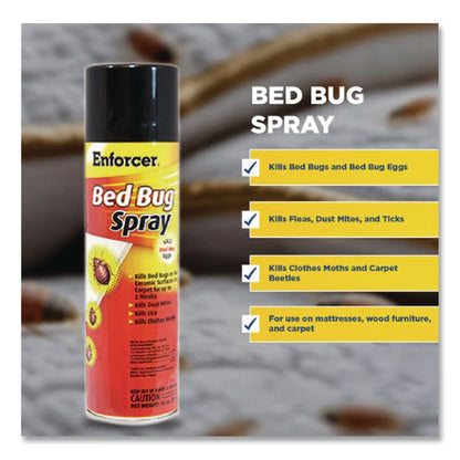 Bed Bug Spray, For Bed Bugs/Dust Mites/Lice/Moths, 14 oz Aerosol Spray, 12/Carton