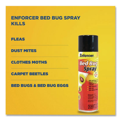 Bed Bug Spray, For Bed Bugs/Dust Mites/Lice/Moths, 14 oz Aerosol Spray, 12/Carton