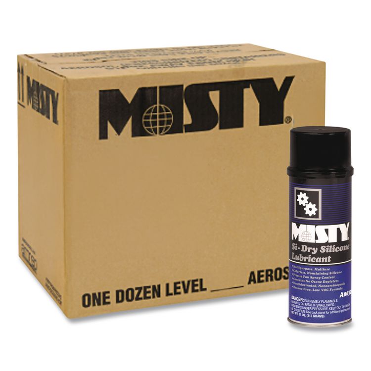 Si-Dry Silicone Spray Lubricant, 11 oz Aerosol Can, 12/Carton