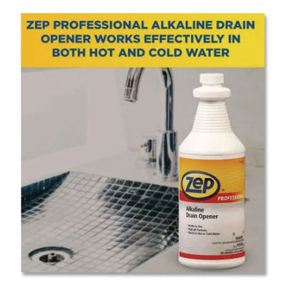 Alkaline Drain Opener, 32 oz Bottle, 12/Carton