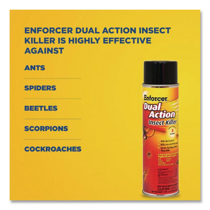 Dual Action Insect Killer, For Flying/Crawling Insects, 17 oz Aerosol Spray, 12/Carton