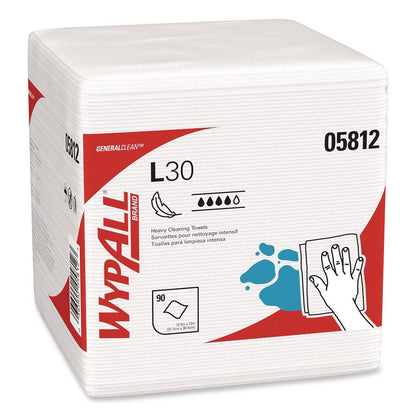 GeneralClean X50 Cleaning Cloths, 12 x 12.5, White, 84/Pack, 12 Packs/Carton