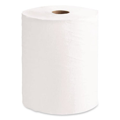 Universal 100% Recycled Fiber Hard Roll Paper Towels, 1-Ply, 8" x 800 ft, White, 6 Rolls/Carton