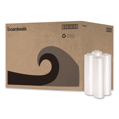 Recycled Low-Density Polyethylene Can Liners, 33 gal, 1.1 mil, 33" x 39", Clear, Perforated, 10 Bags/Roll, 10 Rolls/Carton
