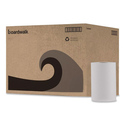 Hardwound Paper Towels, Nonperforated, 1-Ply, 8" x 350 ft, White, 12 Rolls/Carton