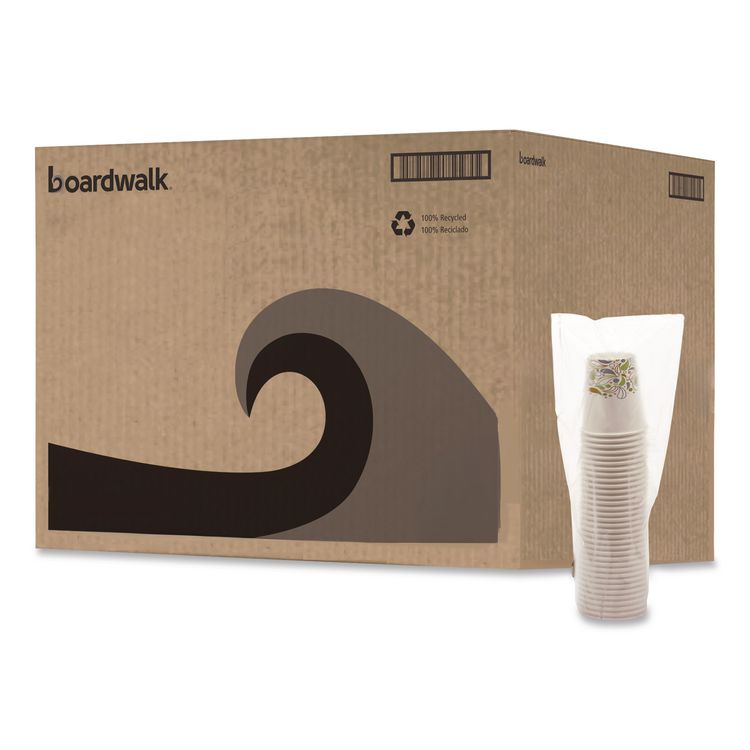 Deerfield Printed Paper Hot Cups, 8 oz, 50/Sleeve, 20 Sleeves/Carton