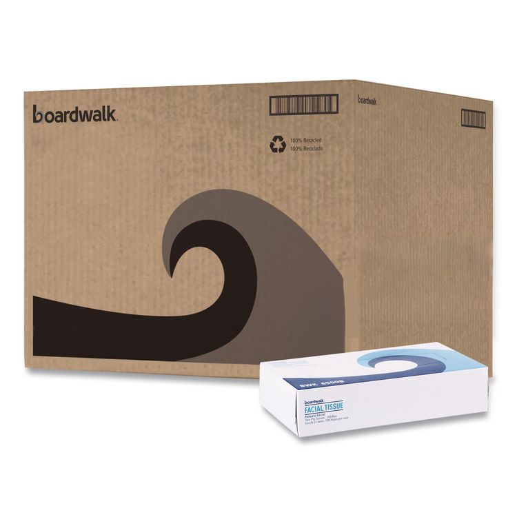 Office Packs Facial Tissue, Flat Box, 2-Ply, White, 100 Sheets/Box, 30 Boxes/Carton