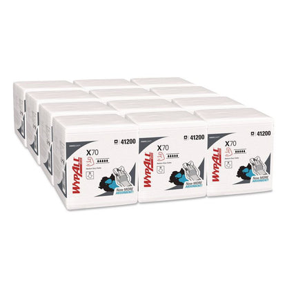X70 Cloths, 1/4 Fold, 12.5 x 12, White, 76/Pack, 12 Packs/Carton