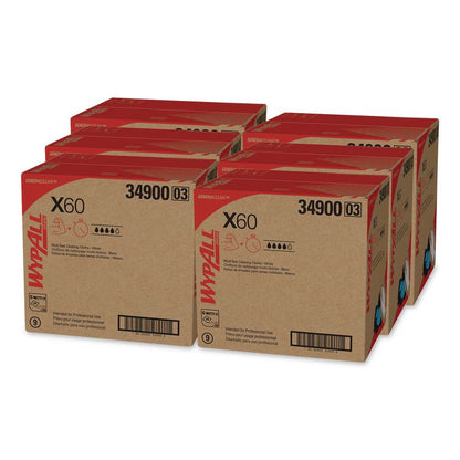 General Clean X60 Cloths, Flat Sheet, 12.5 x 16.8, White, 150/Box, 6 Boxes/Carton