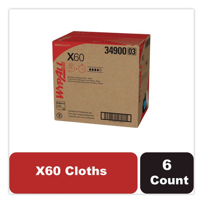 General Clean X60 Cloths, Flat Sheet, 12.5 x 16.8, White, 150/Box, 6 Boxes/Carton