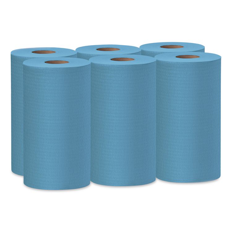 General Clean X60 Cloths, Small Roll, 13.5 x 19.6, Blue, 130/Roll, 6 Rolls/Carton