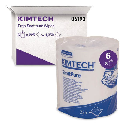 SCOTTPURE Critical Task, Center-Pull Roll Jr., 7 x 7, White, 225/Roll, 6/Carton