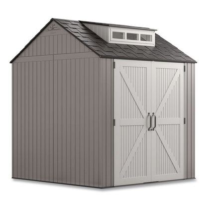 Storage Shed, 337 cu ft, 7 ft x 7 ft, Simple Gray