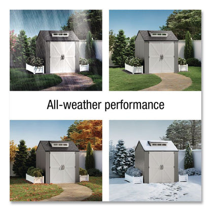 Storage Shed, 337 cu ft, 7 ft x 7 ft, Simple Gray