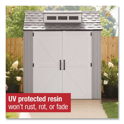 Storage Shed, 337 cu ft, 7 ft x 7 ft, Simple Gray