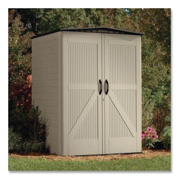 Vertical Storage Shed, 159 cu ft, 5 ft x 6 ft, Sandalwood